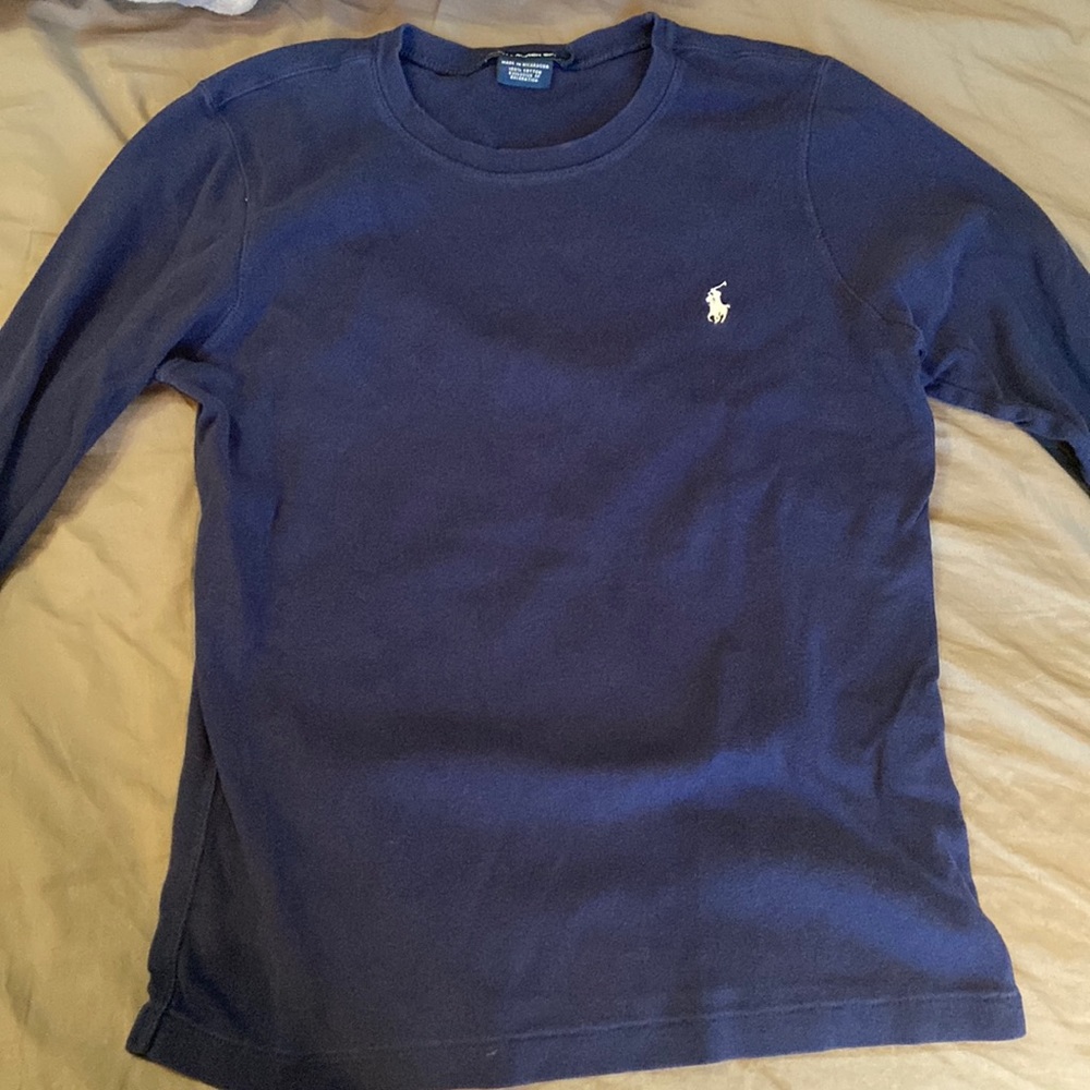 Ralph Lauren sport navy long sleeve shirt size L